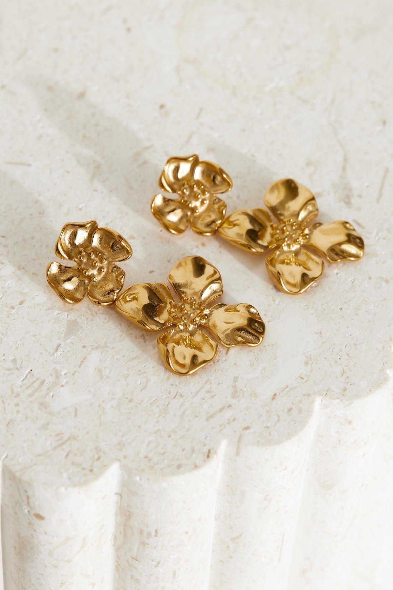 Pendientes From The Forest Chapados en Oro de 18K