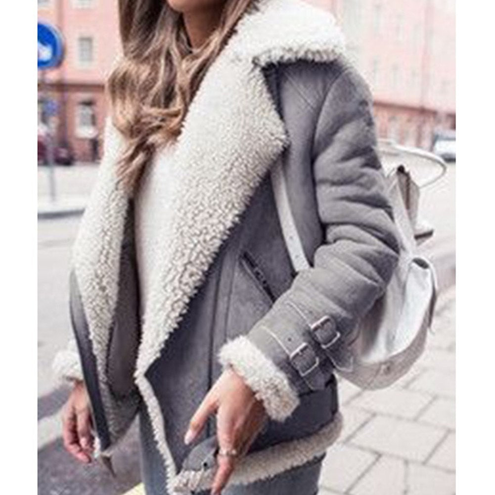 María - Chaqueta Gruesa de Invierno de Talla Grande Para Mujer