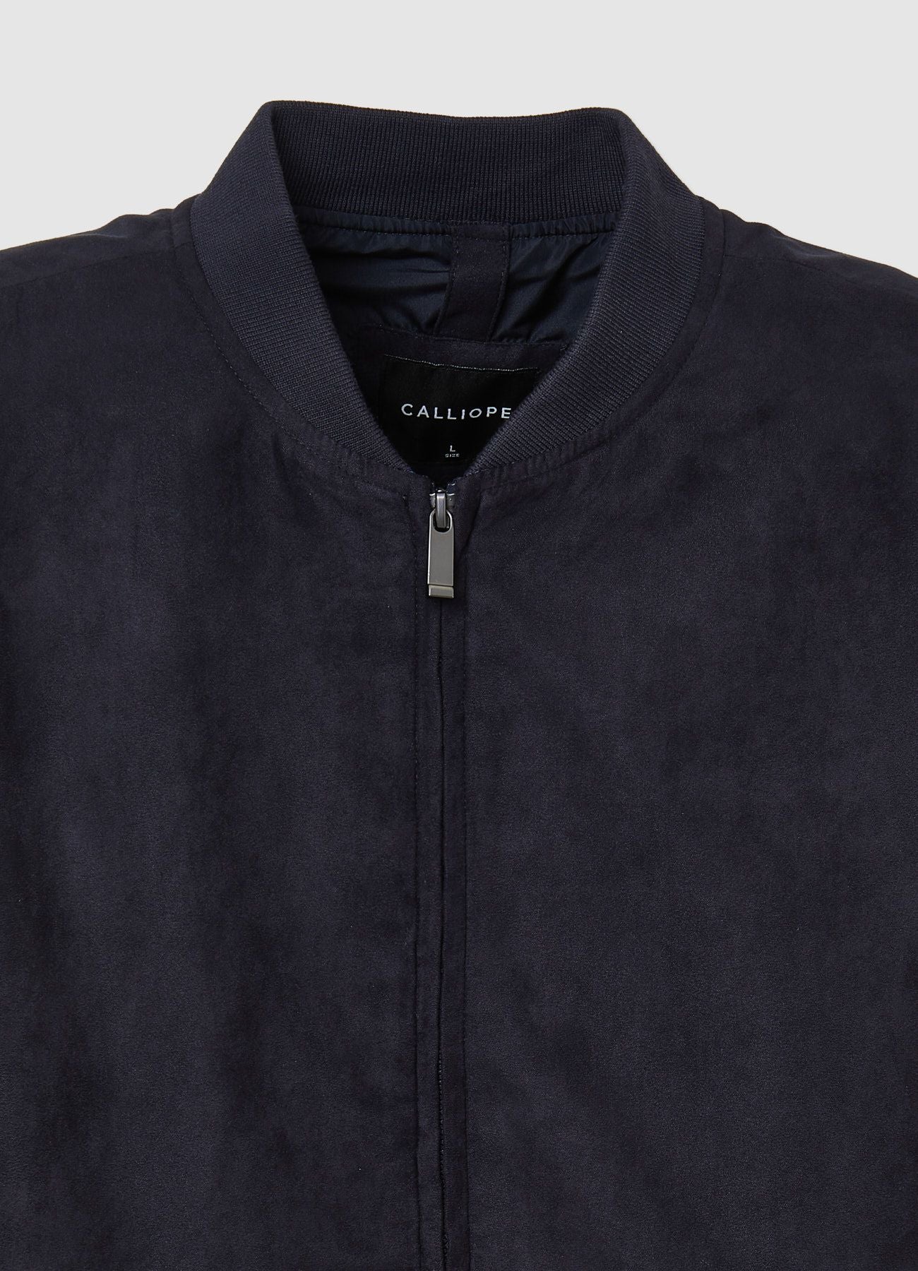 Cazadora Bomber Efecto Ante Azul Noche