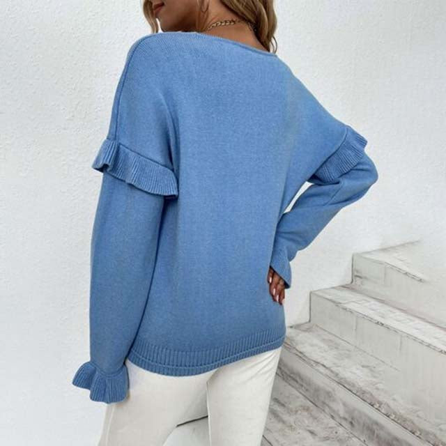 Jersey de Punto con Manga Farol Liso