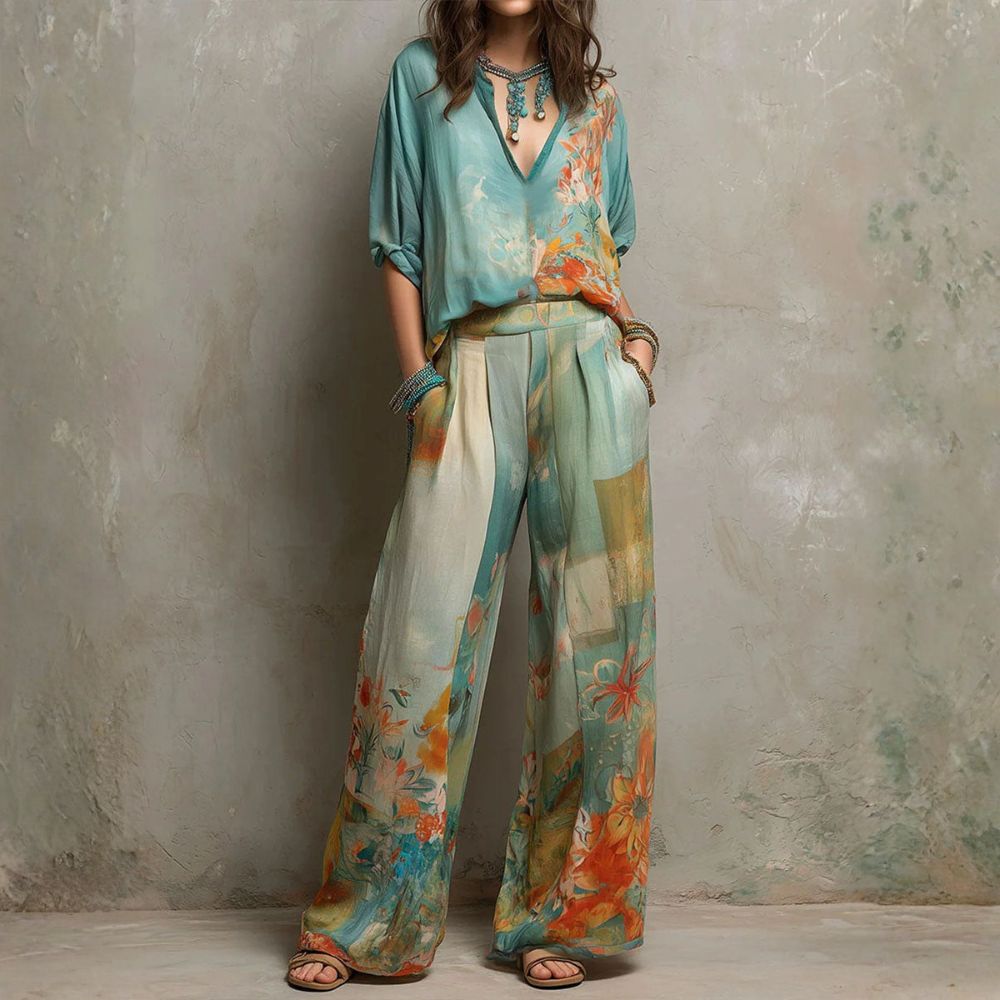 Conjunto Dos Piezas Elegancia Floral