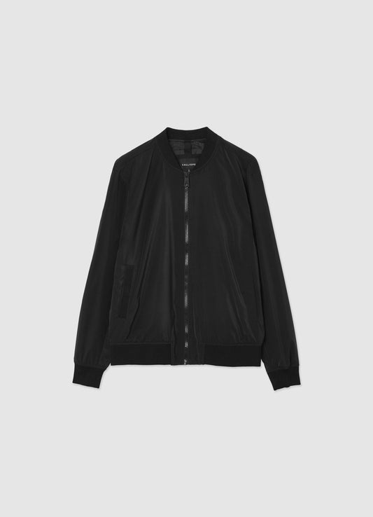 Cazadora Bomber Impermeable Negra