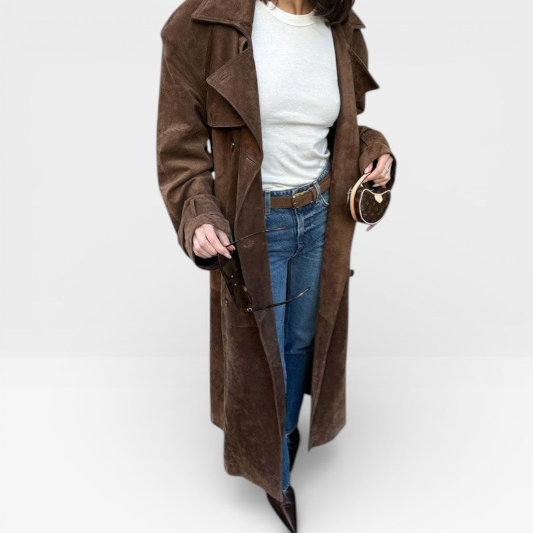 Carolina | Abrigo Suede Elegance
