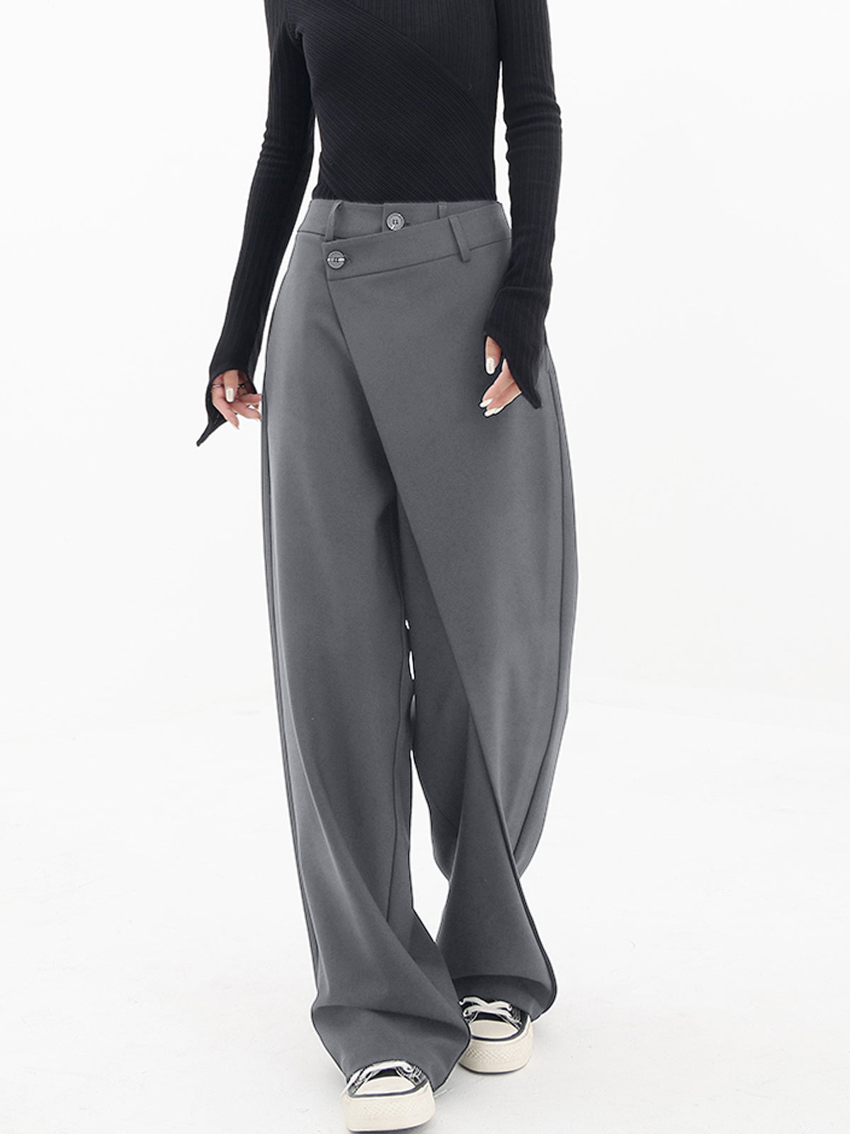 Pantalón Largo Casual de Corte Recto