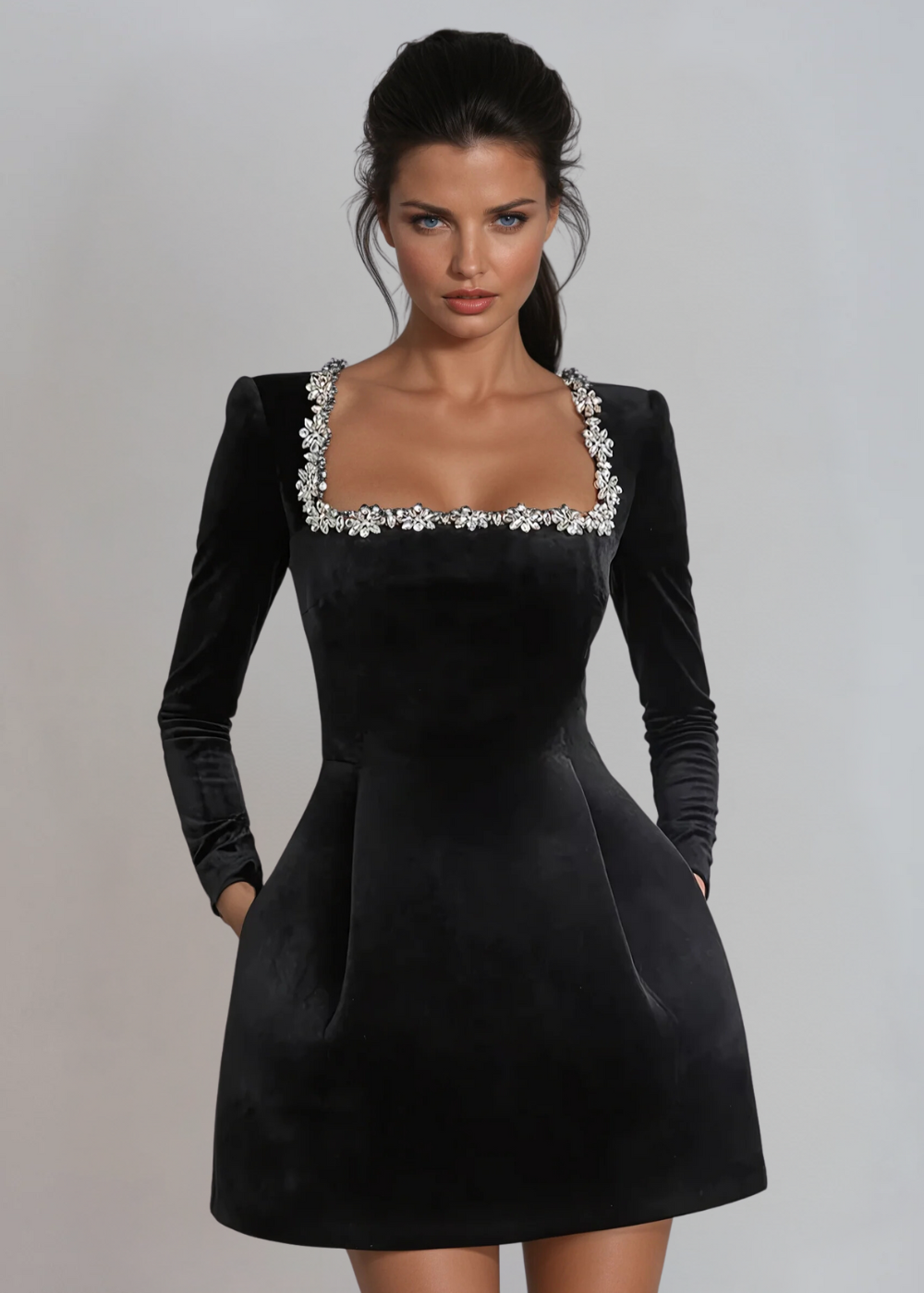Camila – Vestido Noir Elegance