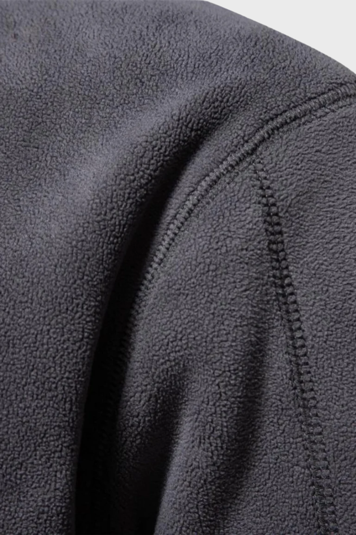 Chaqueta de Ante Media Cremallera Marrón