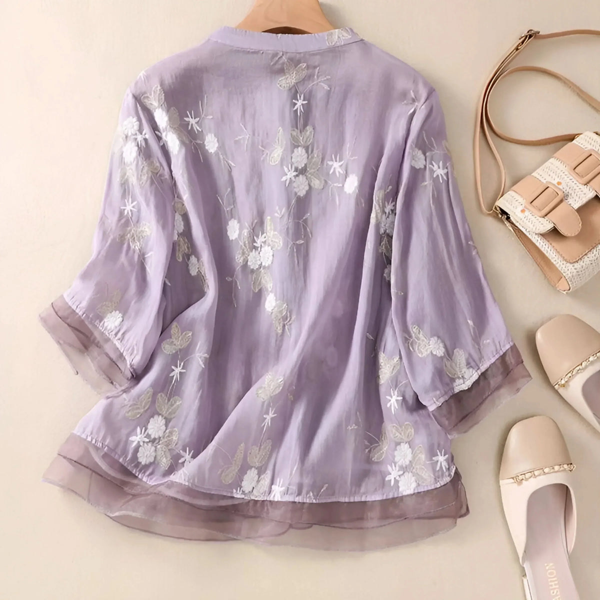 Top Emily de Algodón con Flores Bordadas