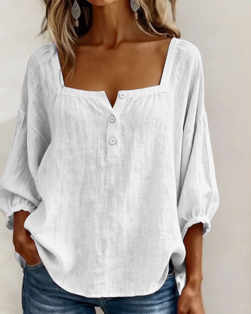 Blusa Florence Manga Abullonada