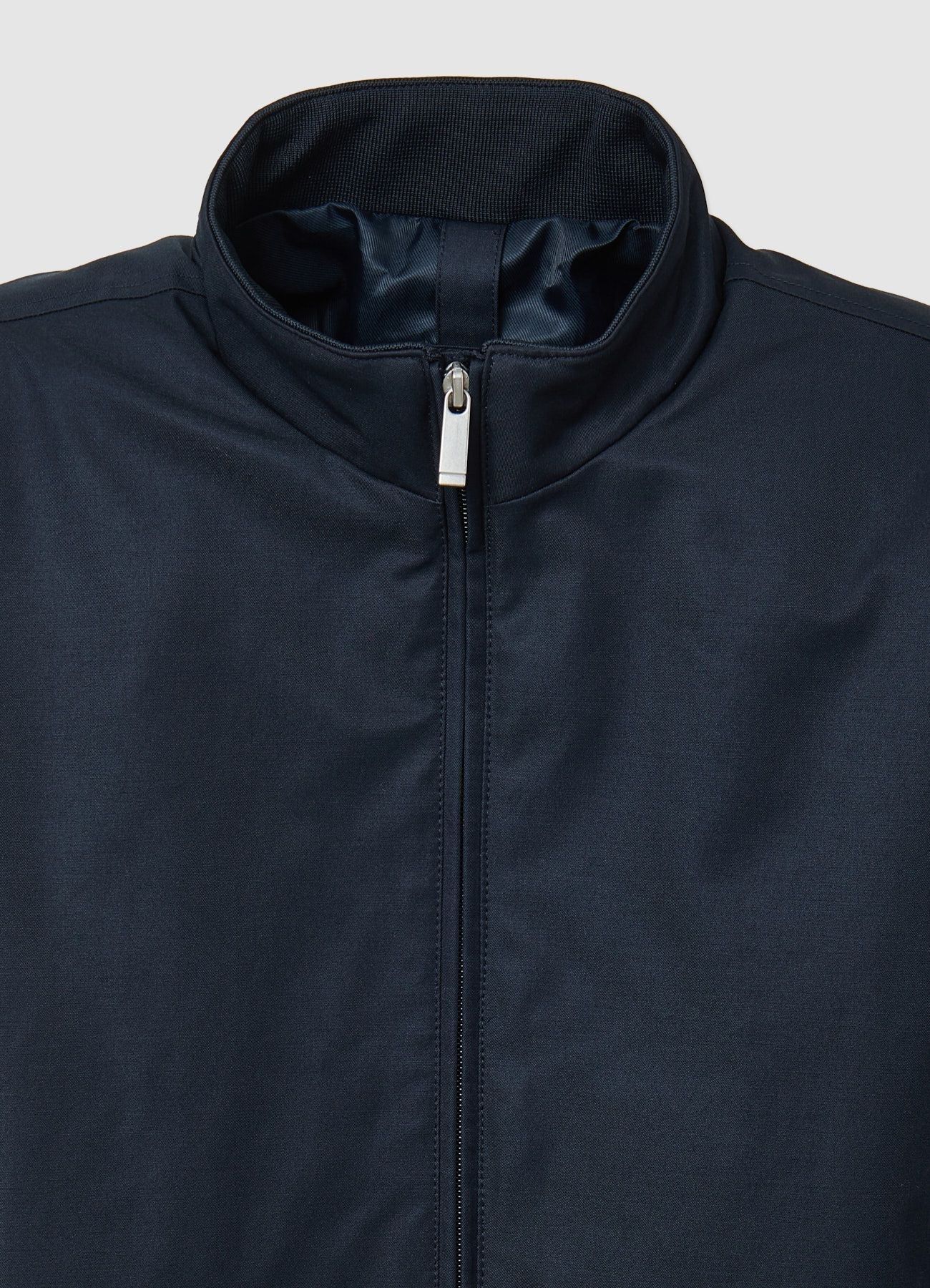 Cazadora Bomber Cuello Alto Azul Noche