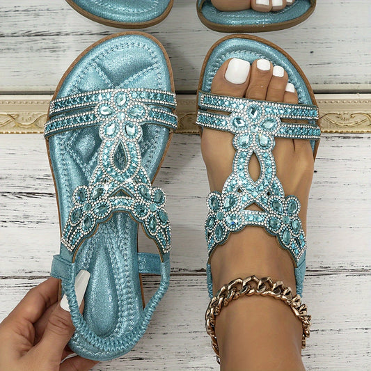 Sandalias ortopédicas con detalles de cristal
