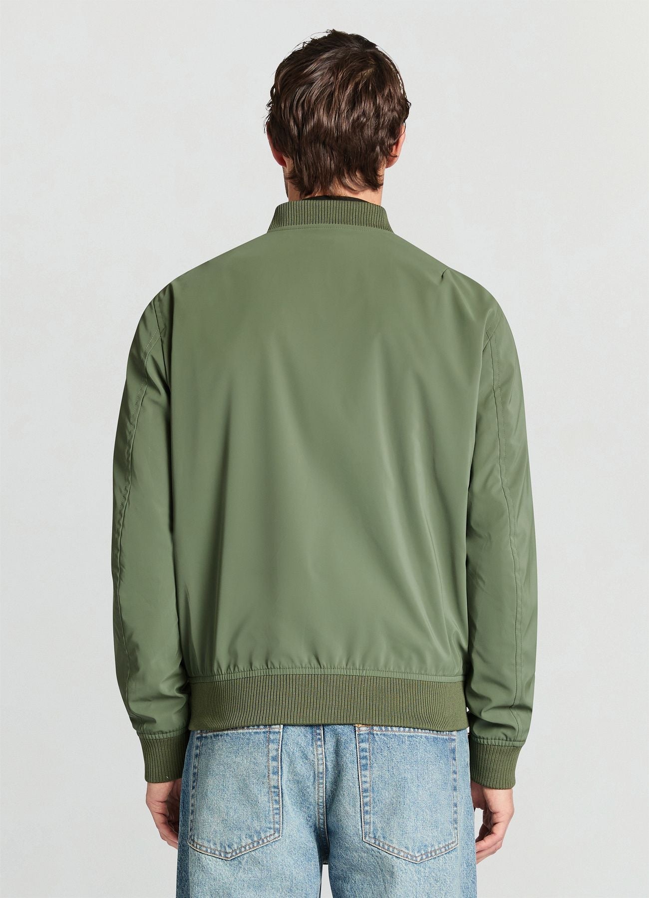 Cazadora Bomber Verde Militar con Cremallera