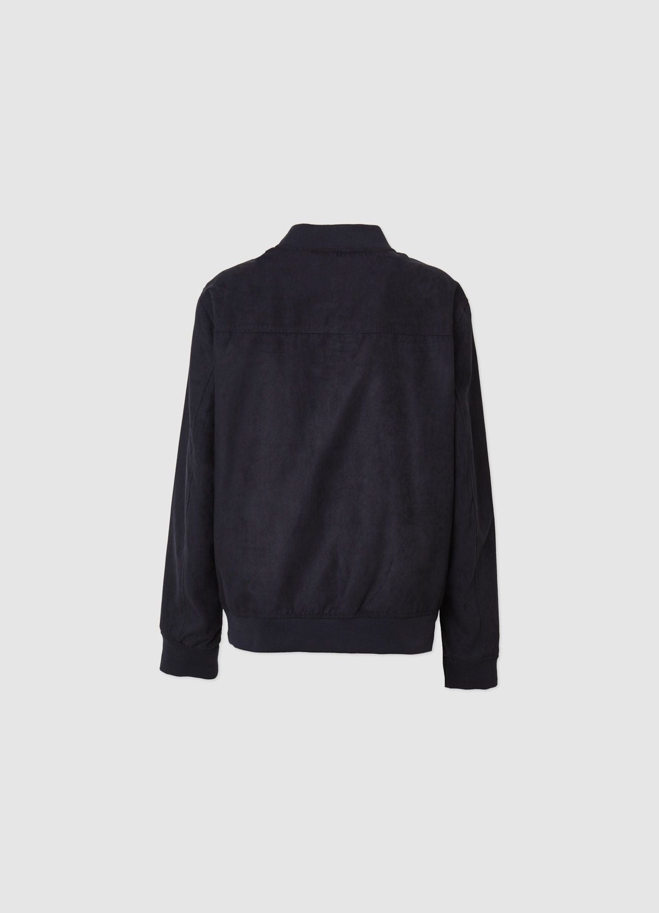 Cazadora Bomber Efecto Ante Azul Noche