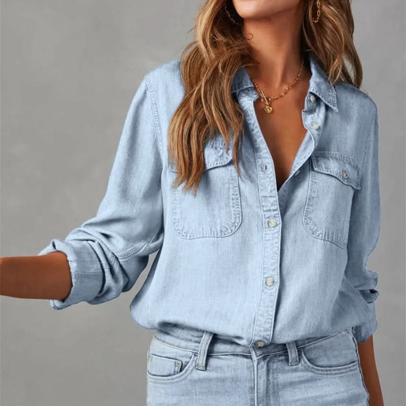 Camisa Vaquera Celeste