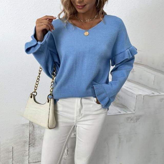 Jersey de Punto con Manga Farol Liso