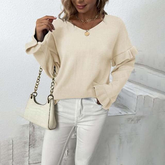 Jersey de Punto con Manga Farol Liso