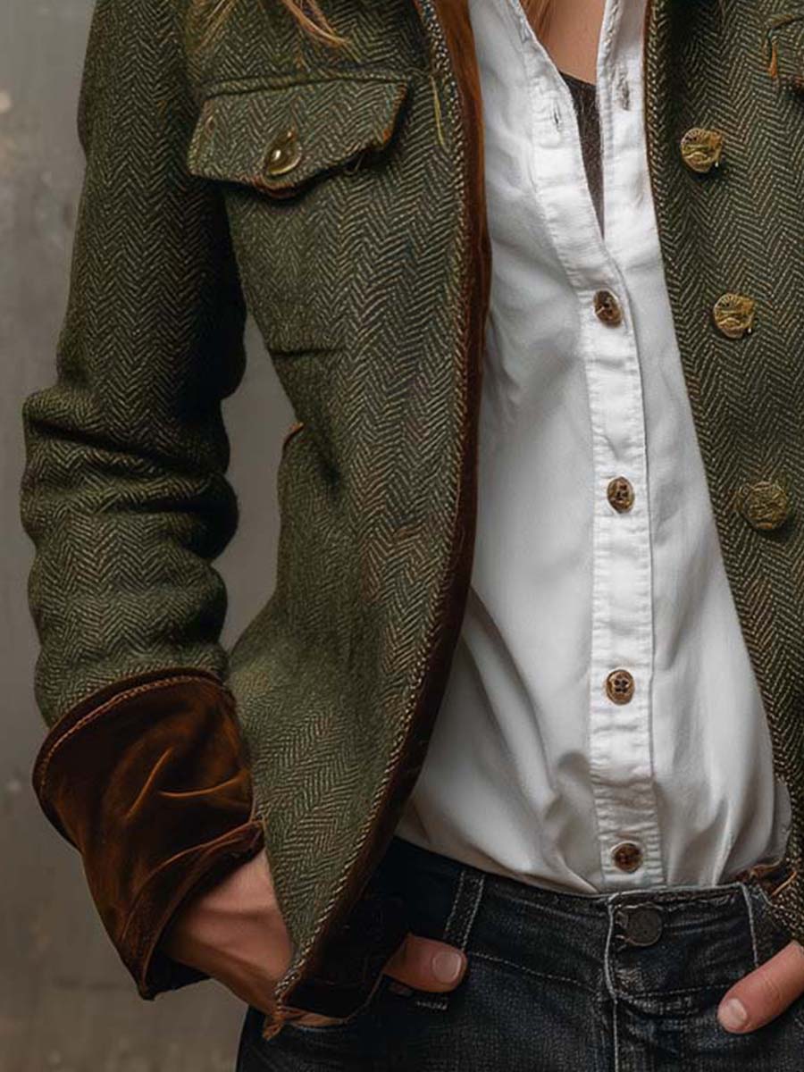 Honorine | Blazer vintage de espiga