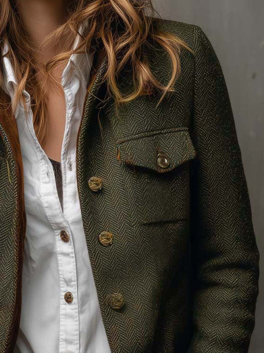 Honorine | Blazer vintage de espiga