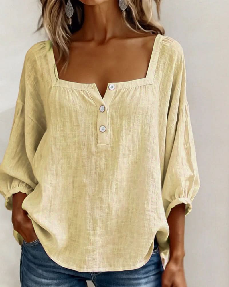 Blusa Florence Manga Abullonada