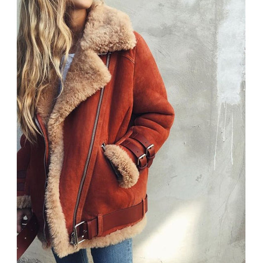 María - Chamarra Gruesa de Invierno Talla Grande para Mujer