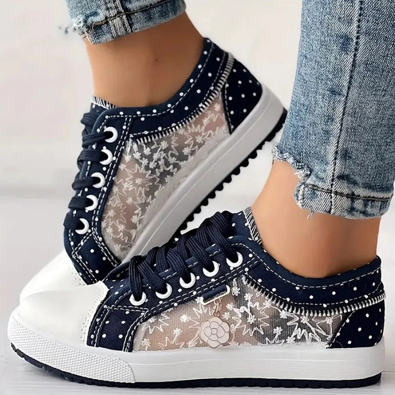 Zapatillas Elegantes para Mujer con Detalles Florales