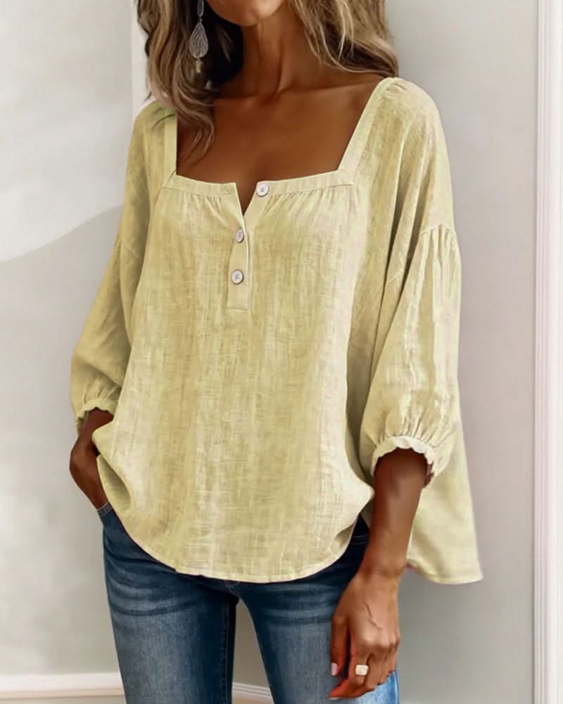 Blusa Florence Manga Abullonada