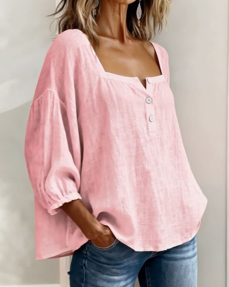 Blusa Florence Manga Abullonada