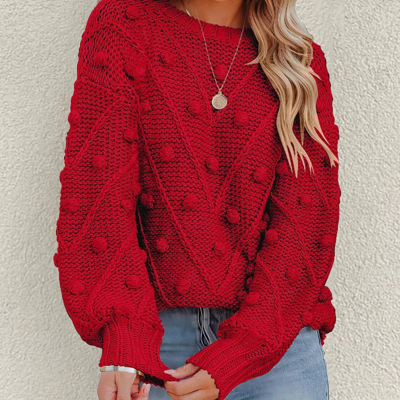 Jersey de Punto con Pompón