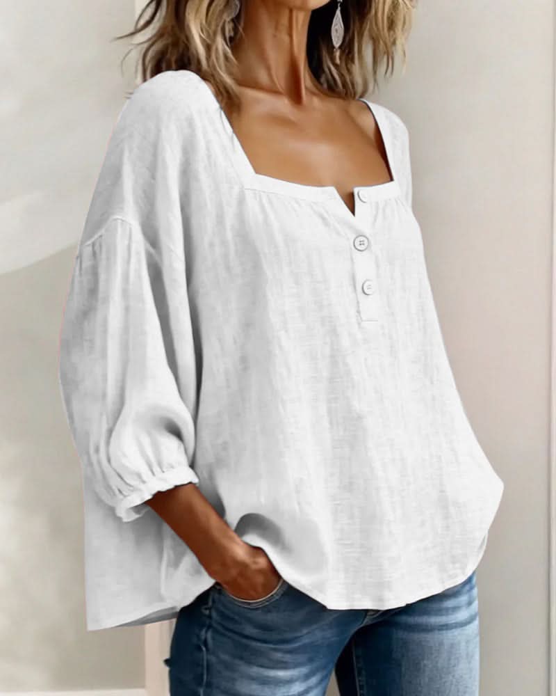 Blusa Florence Manga Abullonada