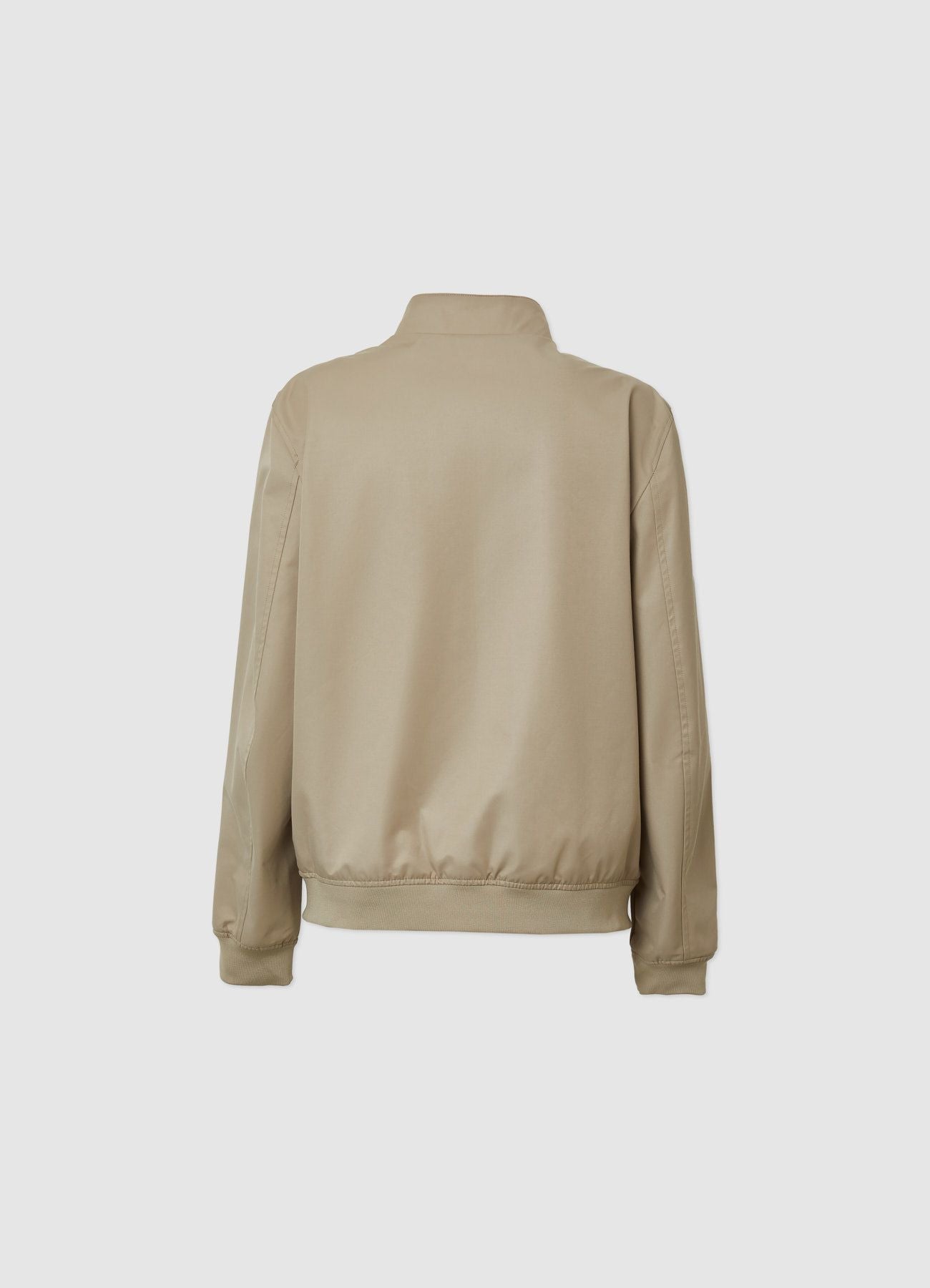 Cazadora Bomber Cuello Alto Beige