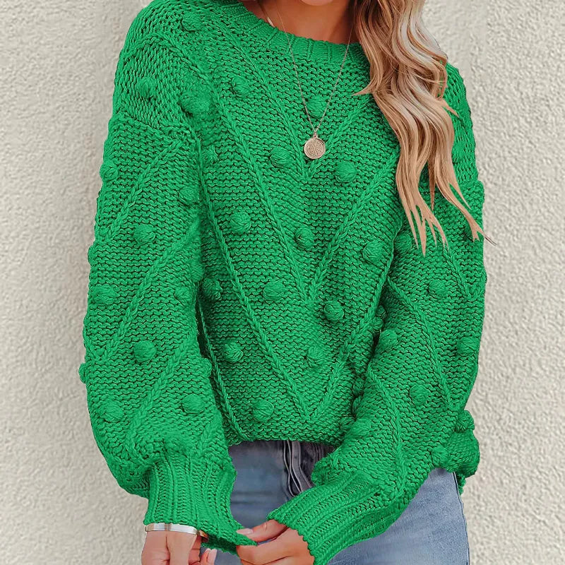 Jersey de Punto con Pompón