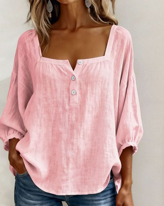 Blusa Florence Manga Abullonada