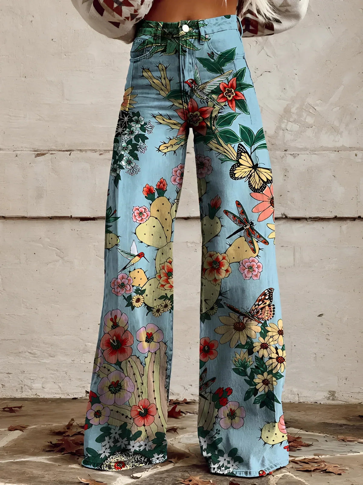 DENIVIA – Jeans de mujer acampanados de pierna ancha con corte favorecedor