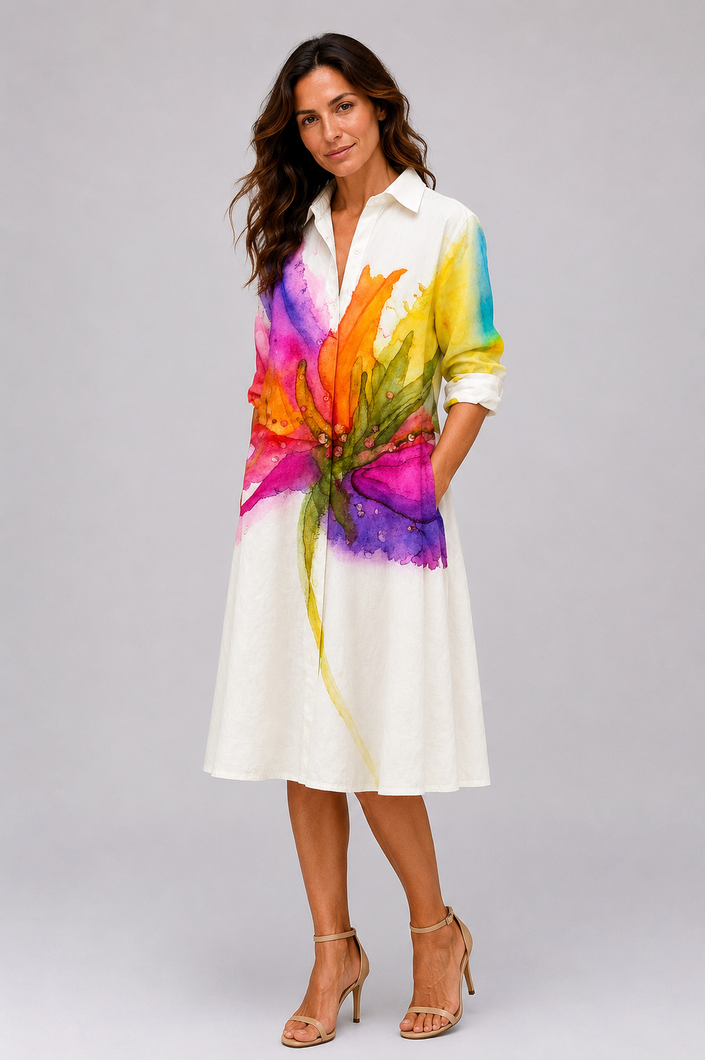 Vestido Camisero Floral