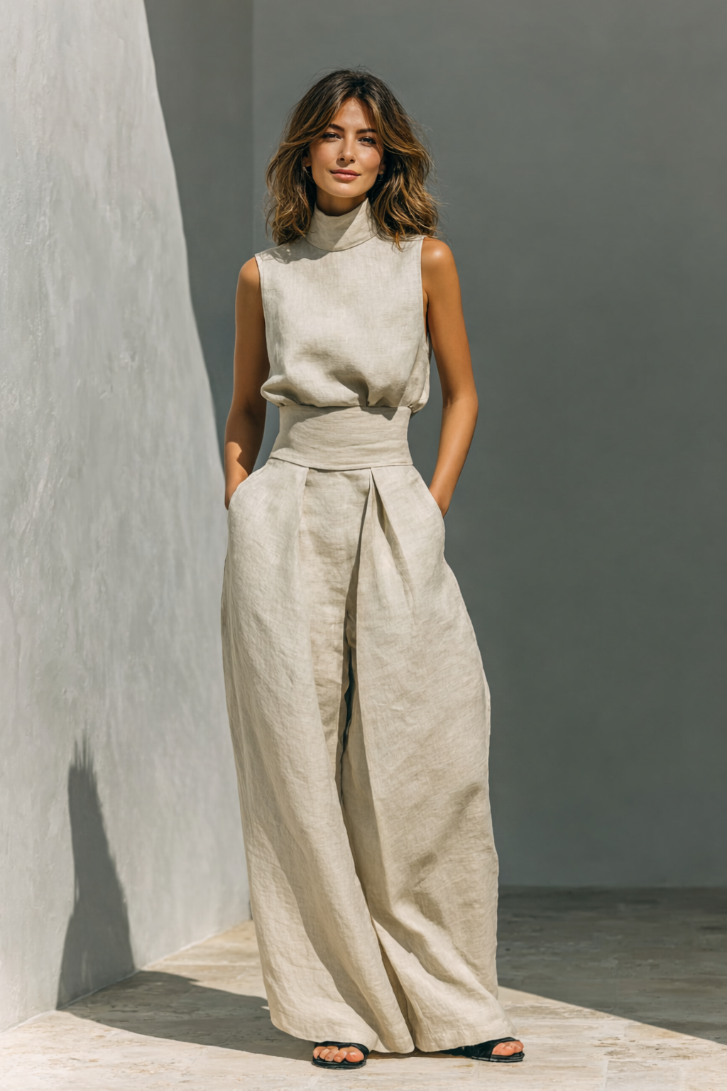 María - Conjunto Minimalista de Lino y Algodón