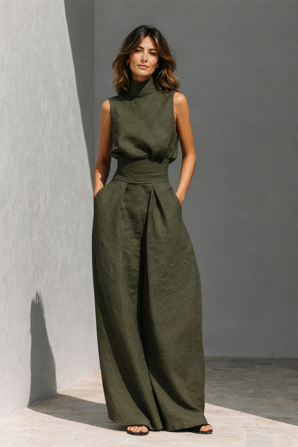María - Conjunto Minimalista de Lino y Algodón
