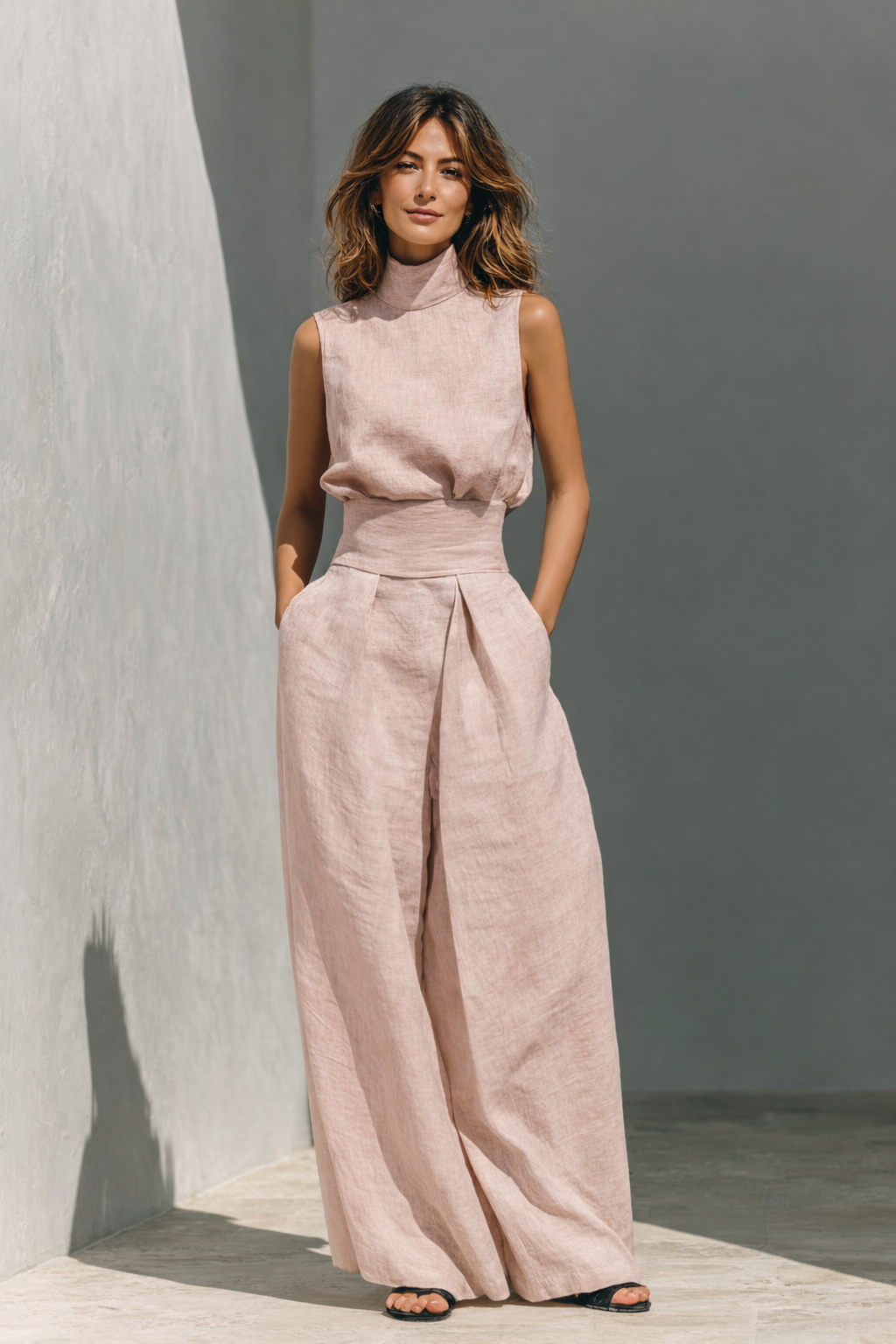 María - Conjunto Minimalista de Lino y Algodón