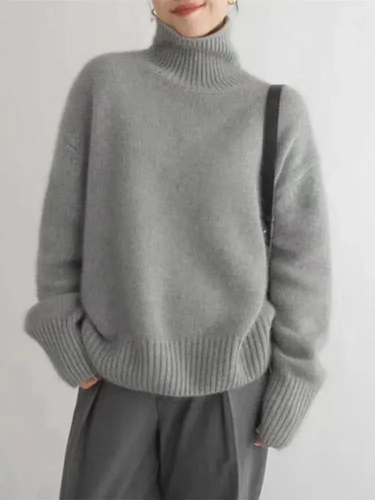 Isabella | Jersey de Cachemira Cuello Alto