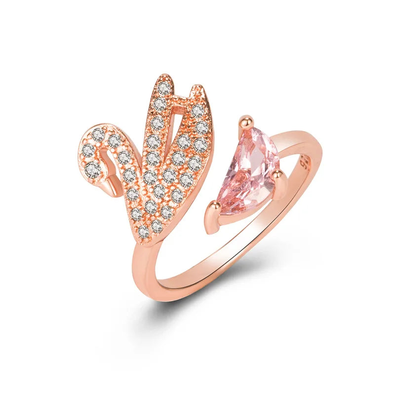 Anillo de Cisne en Cristal