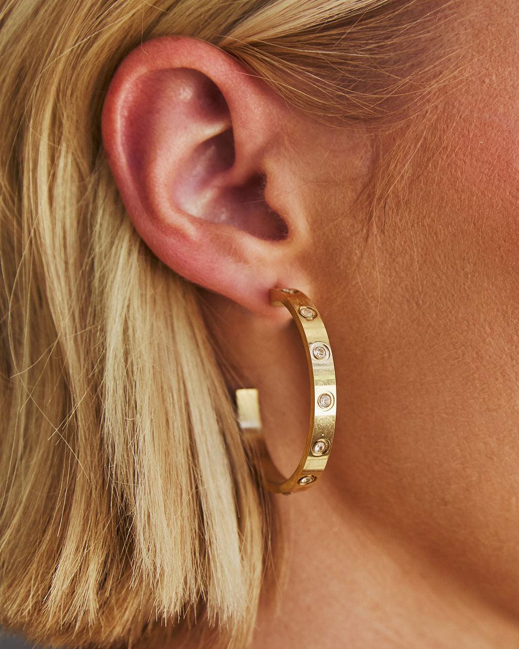 Pendientes de Aro Endless Love con Circonitas Brillantes