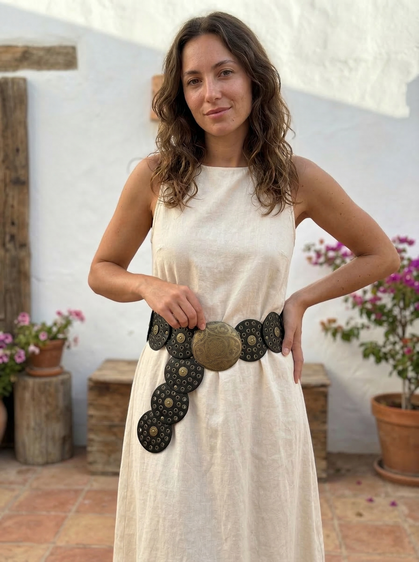 Cinturón Piel Griego