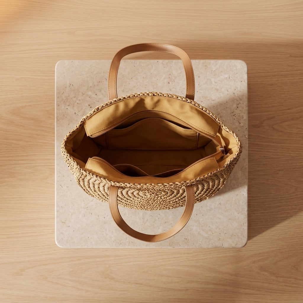 Bolso Capazo Circular de Paja