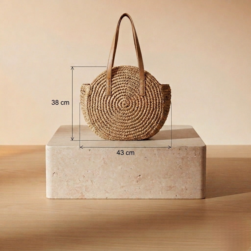 Bolso Capazo Circular de Paja