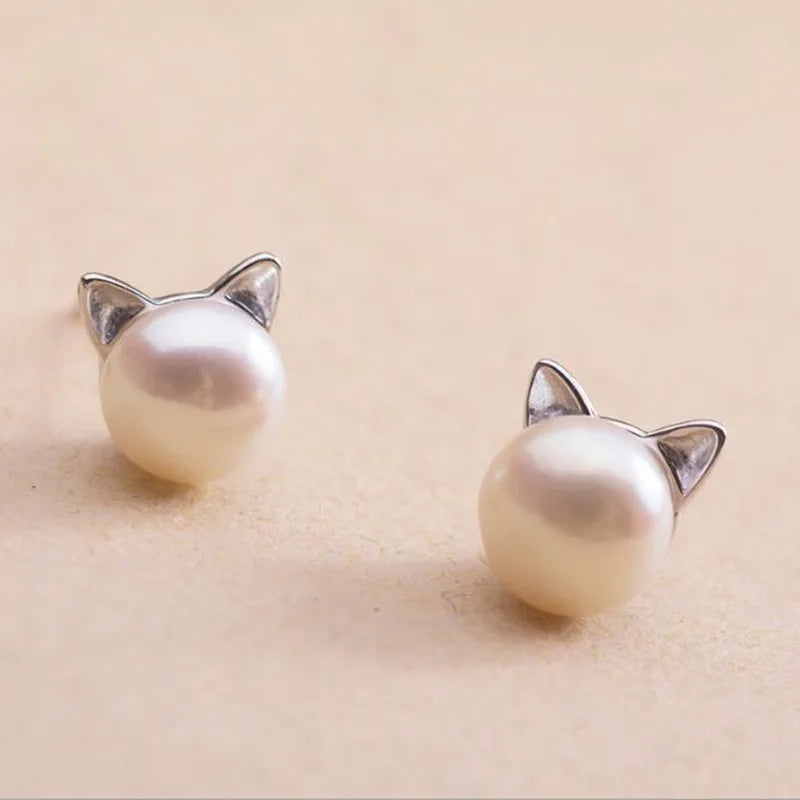 Aretes de Gato en Plata de Ley