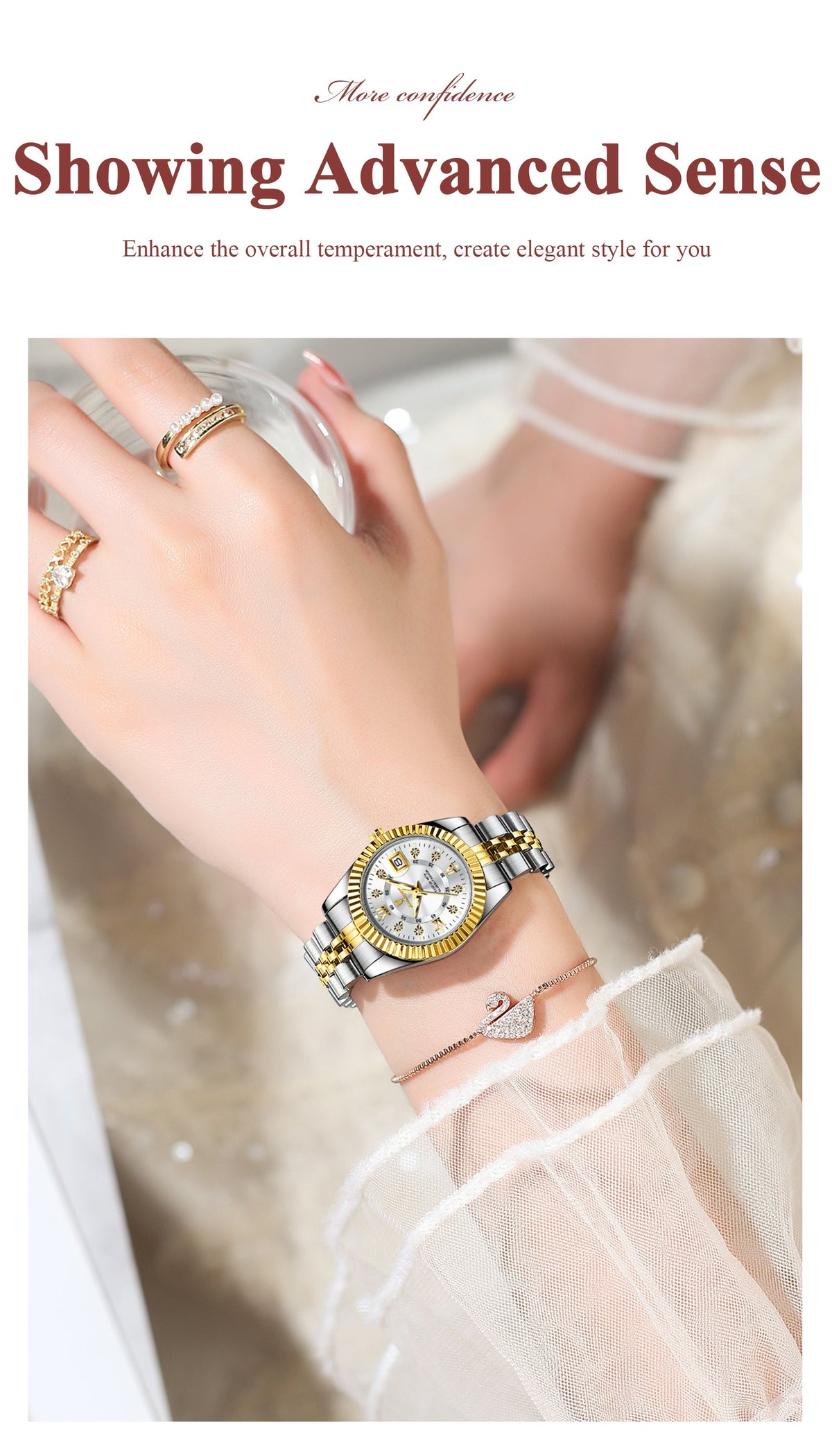 Sofía | Reloj Dorado Sofisticado