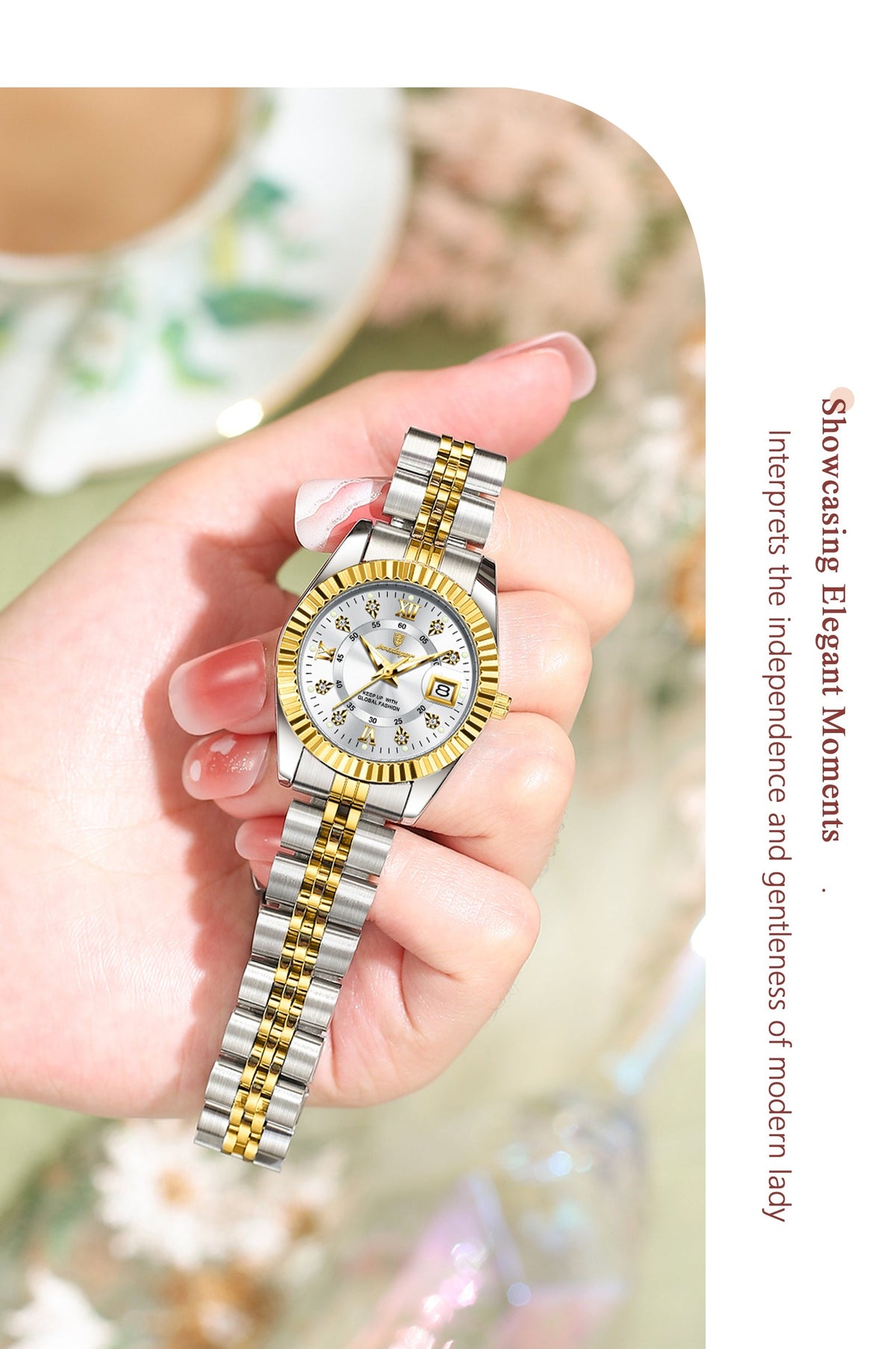 Sofía | Reloj Dorado Sofisticado