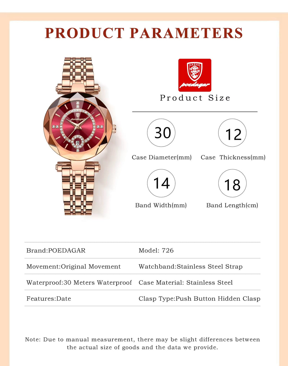 Eleonora | Reloj Rosé Clásico