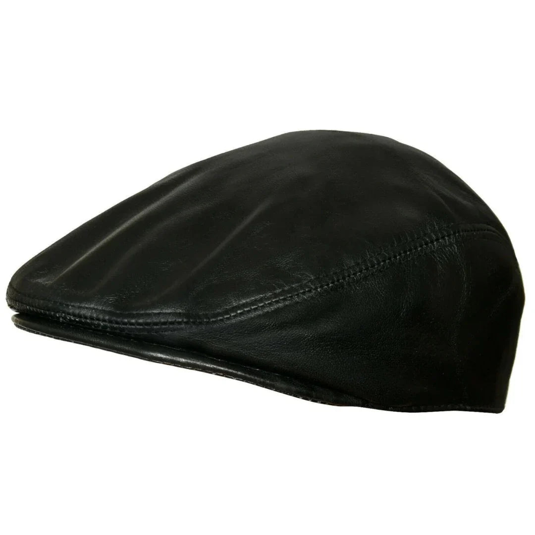 Gorra Plana de Piel Ivy Newsboy