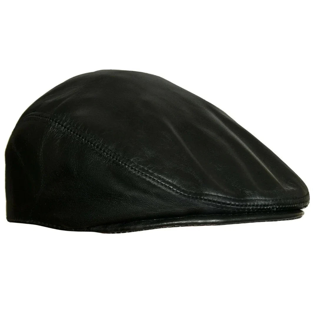 Gorra Plana de Piel Ivy Newsboy
