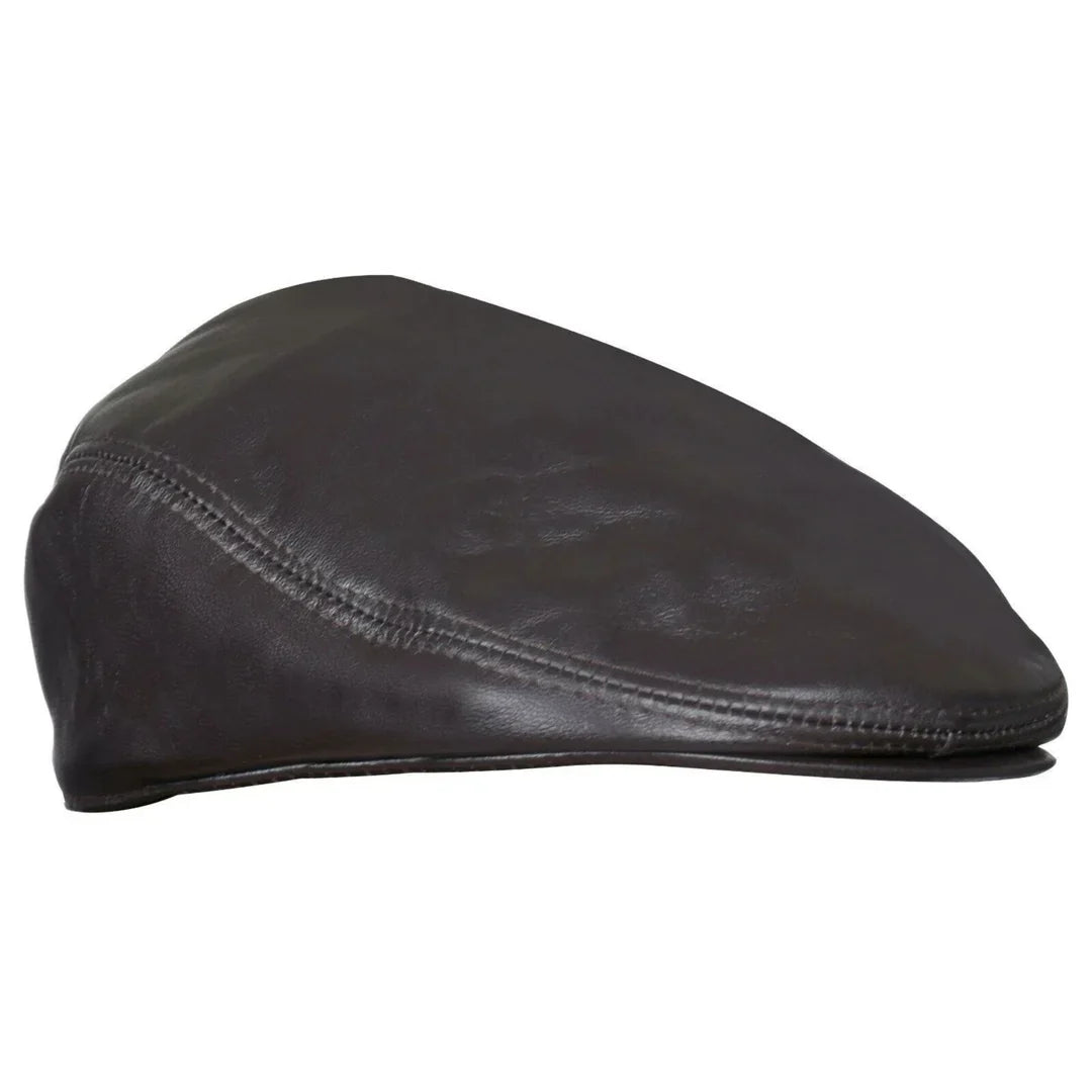 Gorra Plana de Piel Ivy Newsboy
