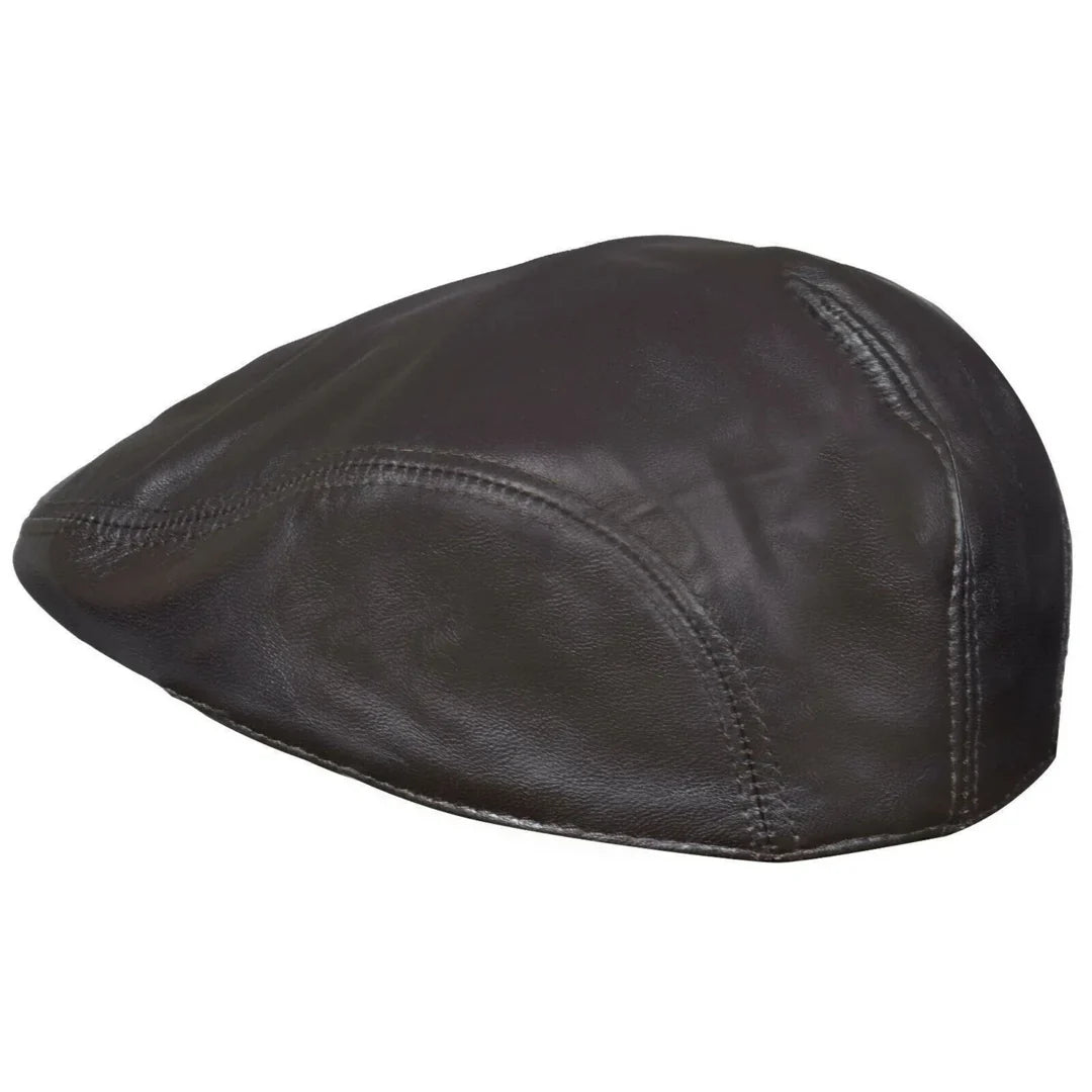 Gorra Plana de Piel Ivy Newsboy